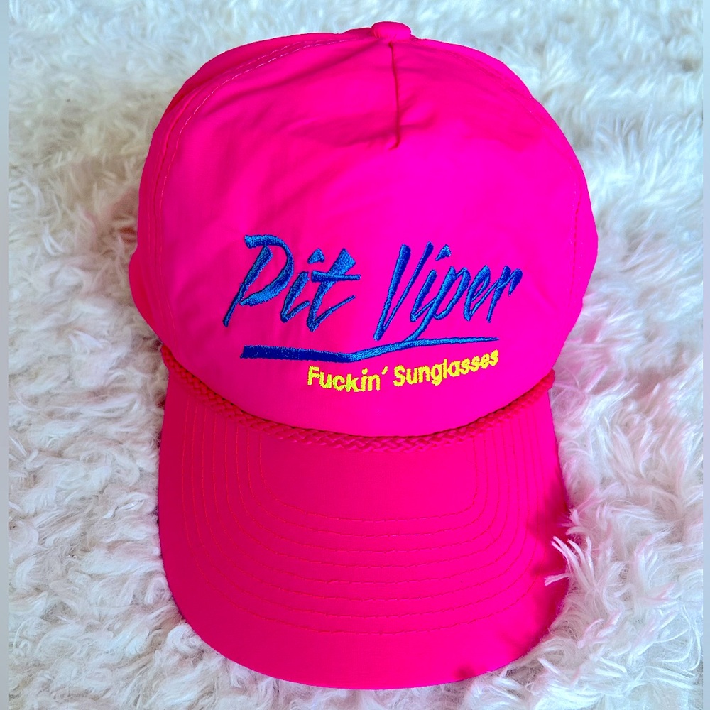 Pit Viper Fuckin’ Sunglasses Pink Adjustable SnapBack Trucker Cap Hat